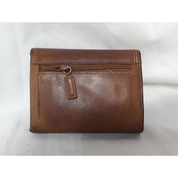 Vtg Dockers  Women's Wallet, Brown Genuine Leather Small, Trifold - Picture 2 of 6